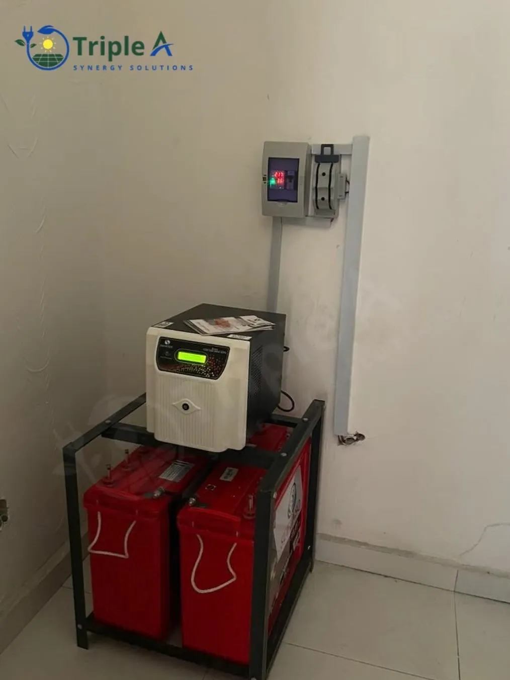 1.7kVA inverter and battery bank installed by Triple A